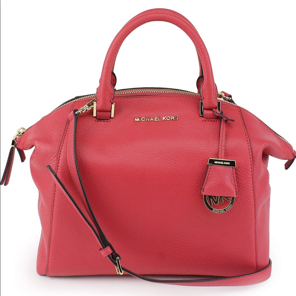Large Michael Kors Riley in Watermelon Leather
